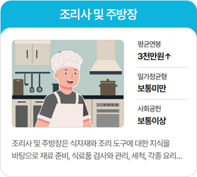 조리사 및 주방장